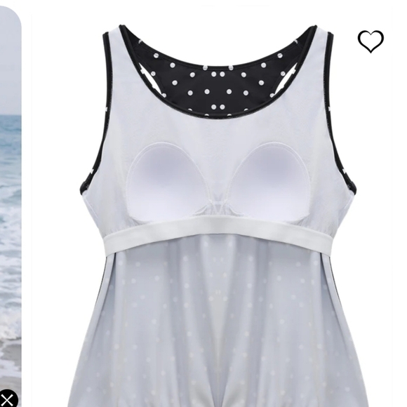 Bloomchick Polkadot Sleeveless Tankini Bathingsuit Top - Picture 4 of 11